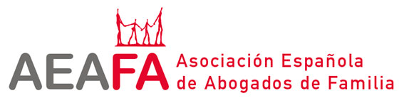 logotipo en colores rojos y grises de la Asociación Española de Abogados de Familia